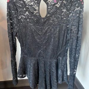 Lace long sleeve shirt